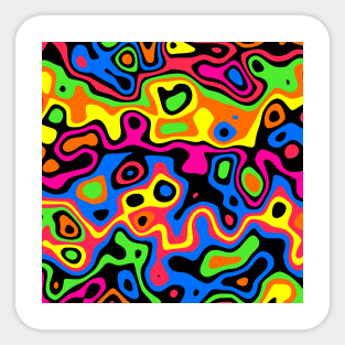 90s Seventies Revival Swirls Sticker